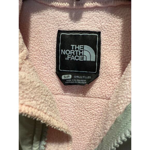 The North Face- Pink / Gray Fleece Zip-Up -Girls Size 5P - Picture 2 of 6
